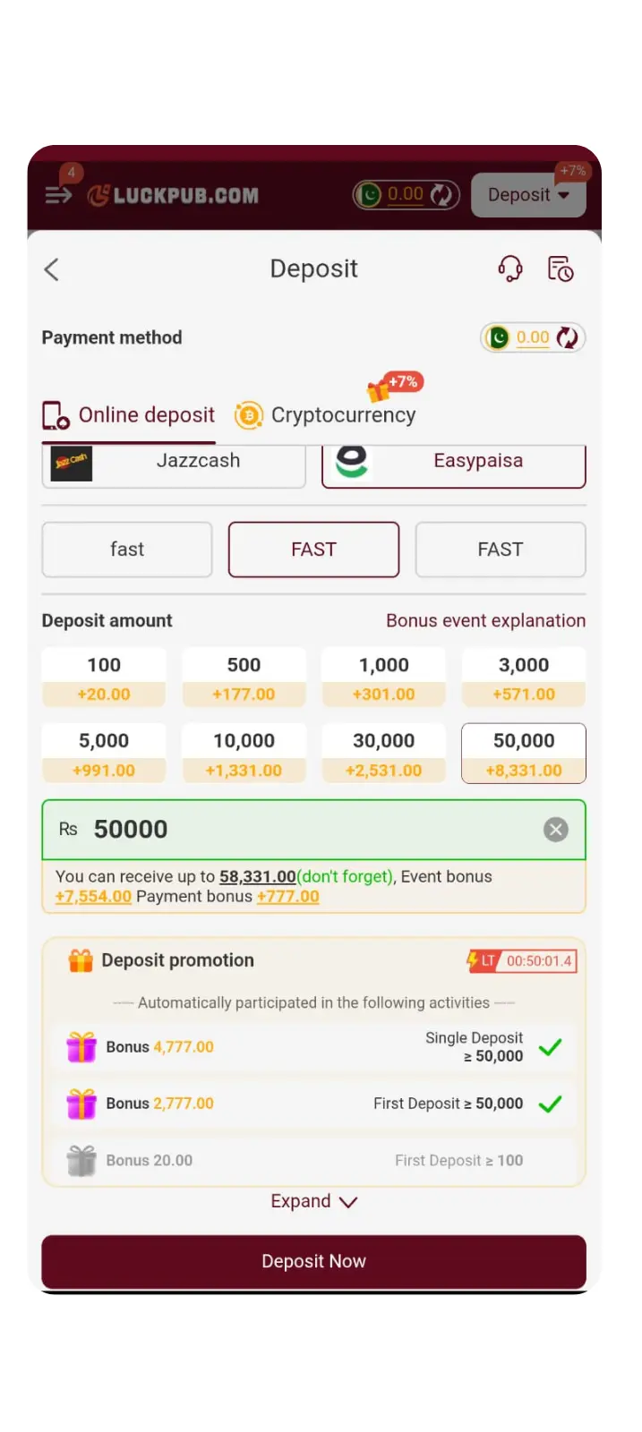 how to deposit